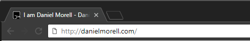 Image of web browser with http://danielmorell.com/ in the URL bar.